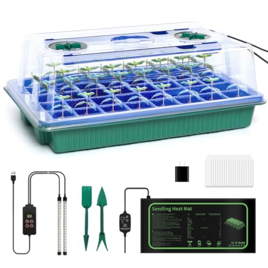 Humidity Dome Kit - Seed Starter Kit with Grow Light