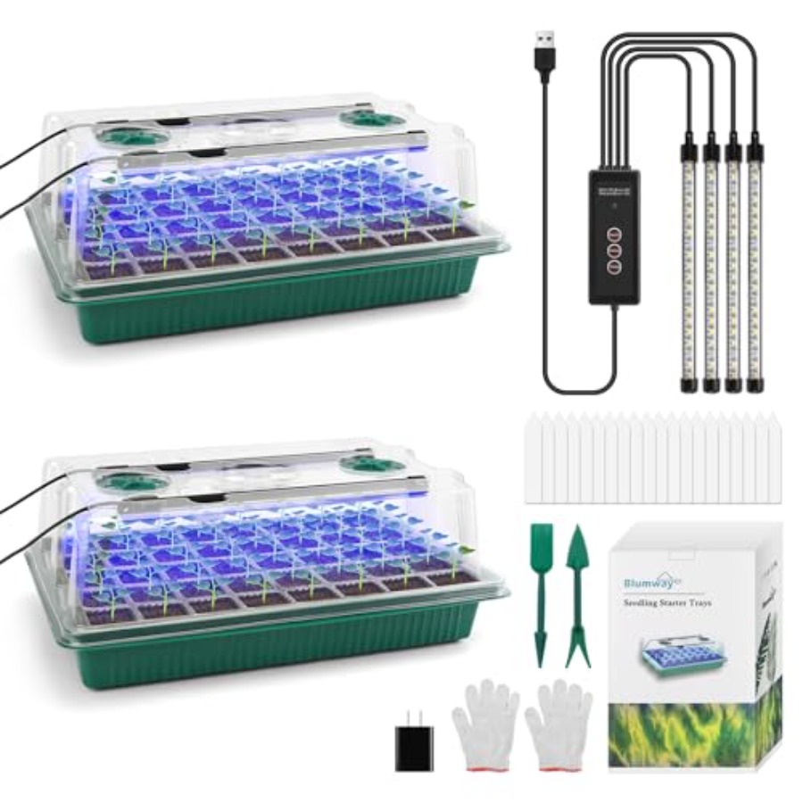 Seed Starter Tray with Grow Li - огляд і ціна Humidity Dome Kit