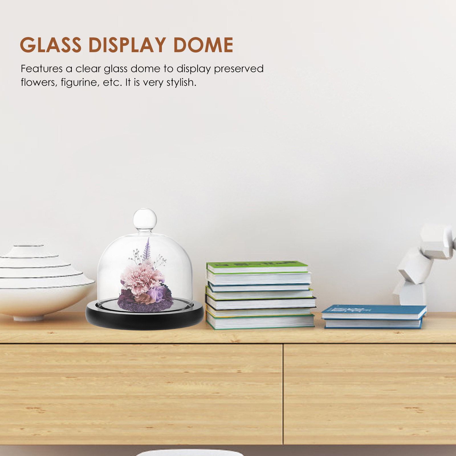 Clear Glass Display Dome for P - огляд і ціна Plastic Dome Clear