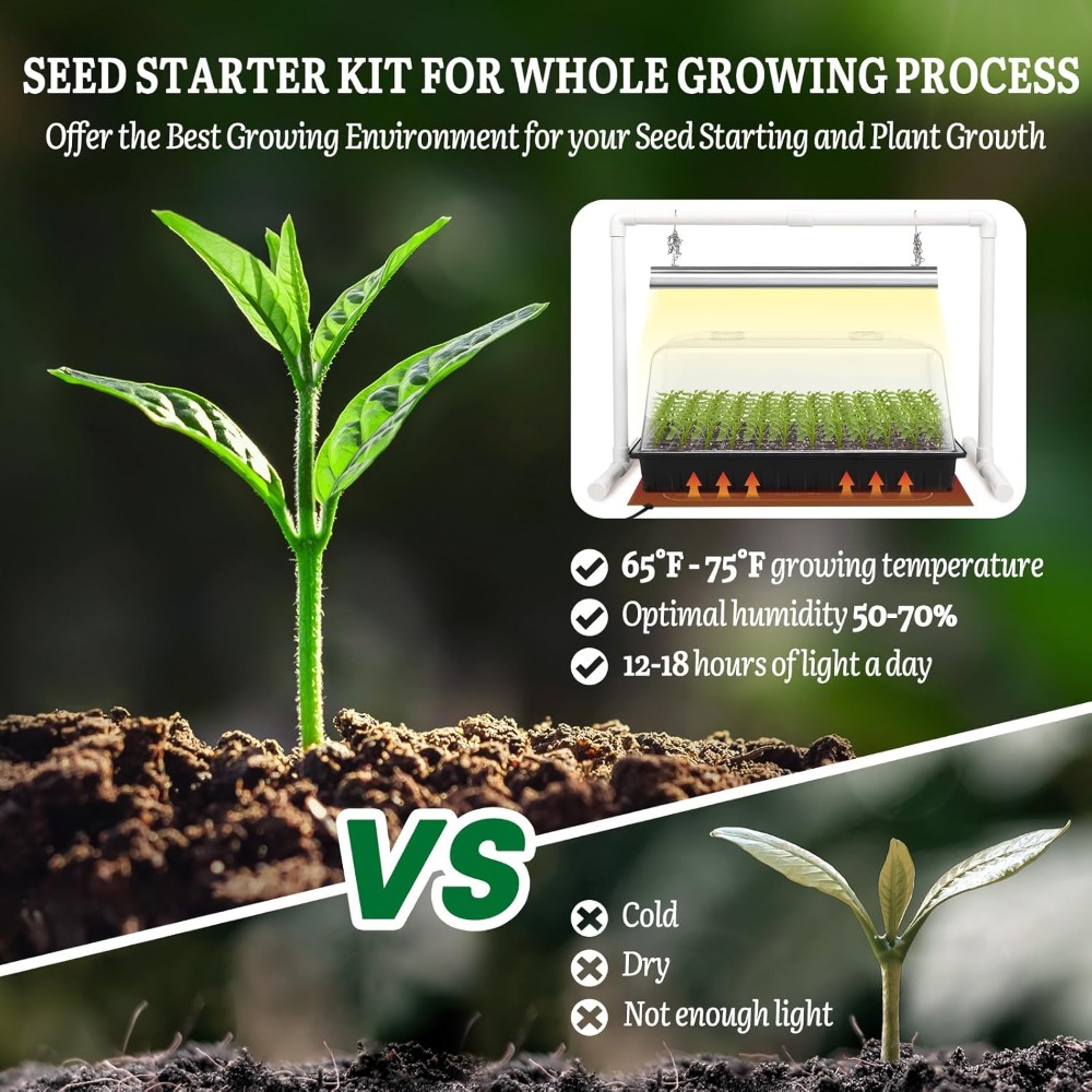 Seed Starter Kit with Grow Lig - огляд і ціна Humidity Dome Kit