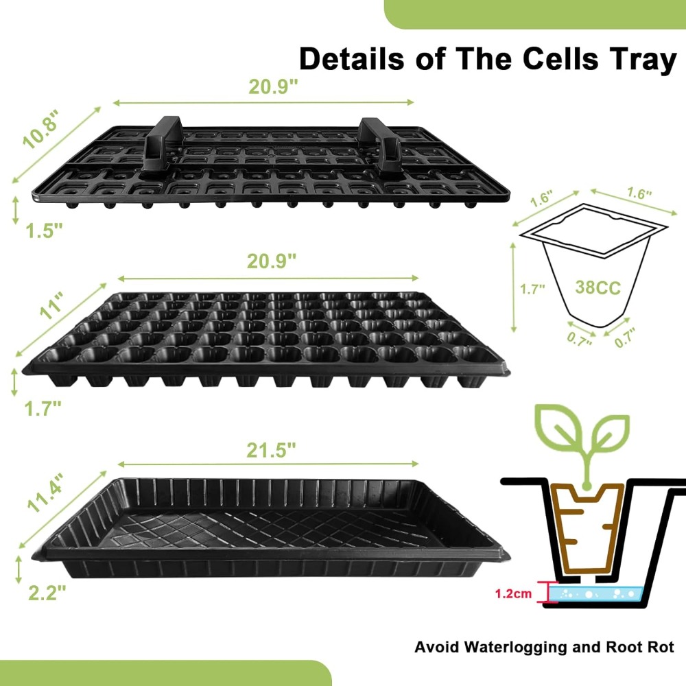72 Cell Seed Starter Trays wit - огляд і ціна Propagation Tray 72