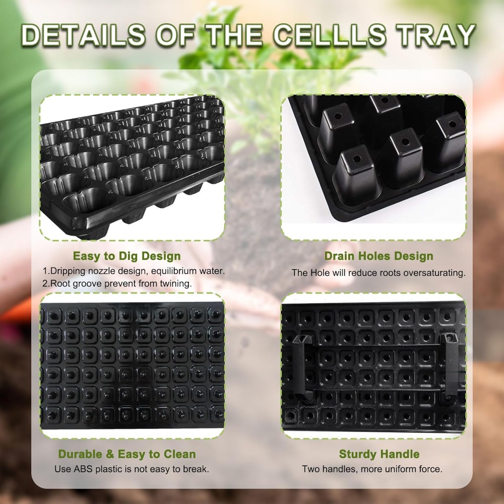 72 Cell Seed Starter Trays wit - огляд і ціна Propagation Tray 72