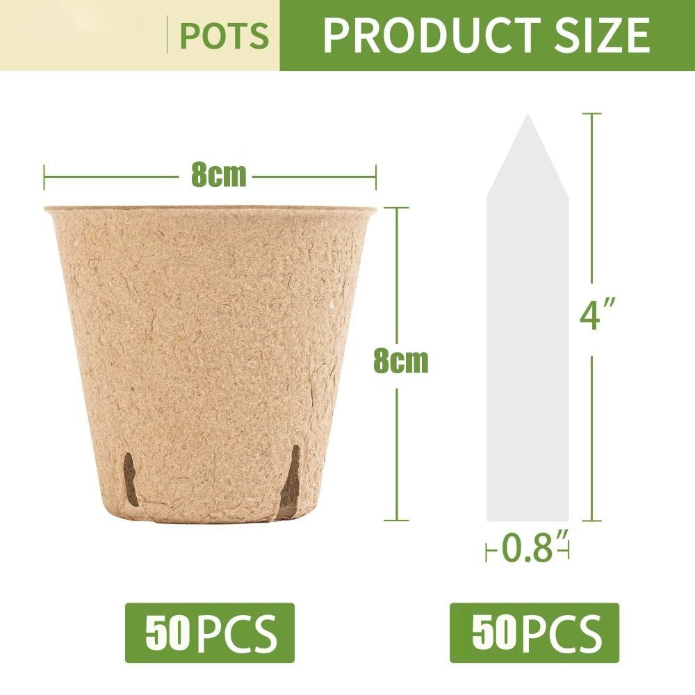 50PCS Biodegradable Plant Star - огляд і ціна Peat Pellet Tray