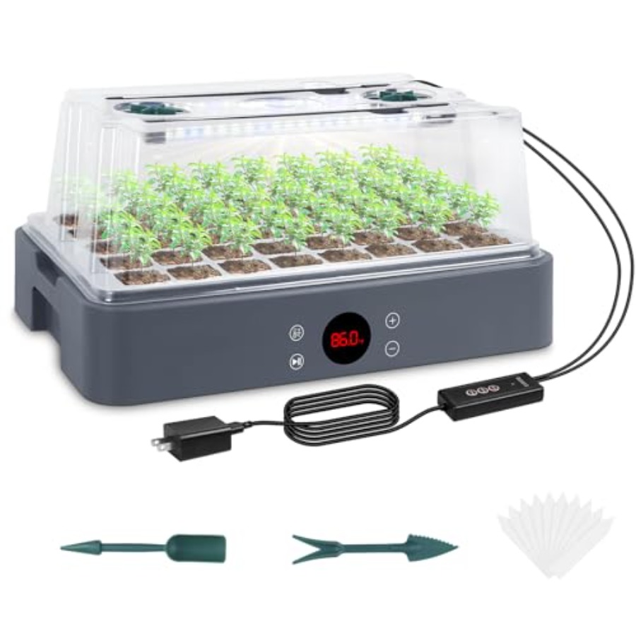Seed Starter Tray with Grow Li - огляд і ціна Humidity Dome Kit