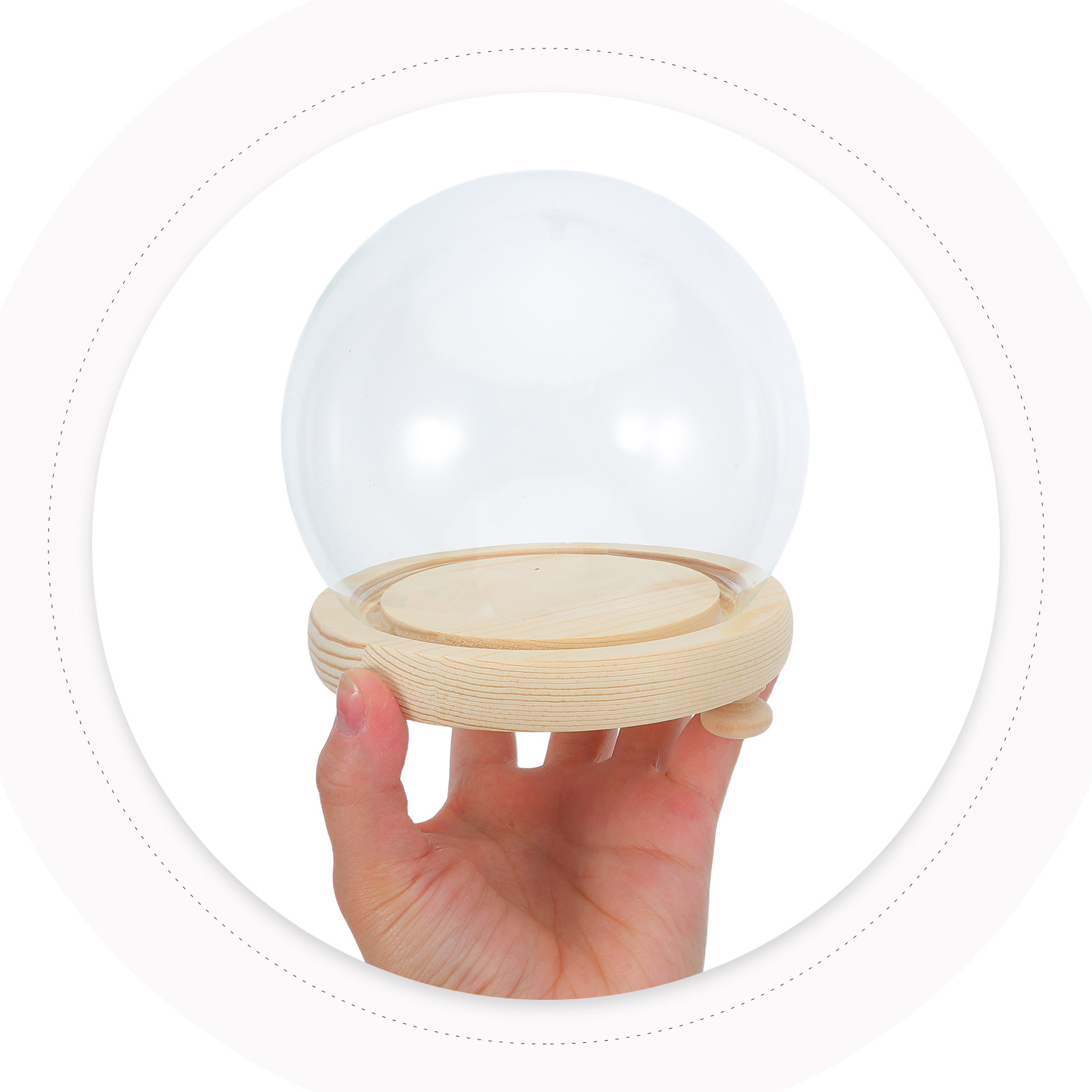 Dried Flower Glass Dome Displa - огляд і ціна Plastic Dome Clear