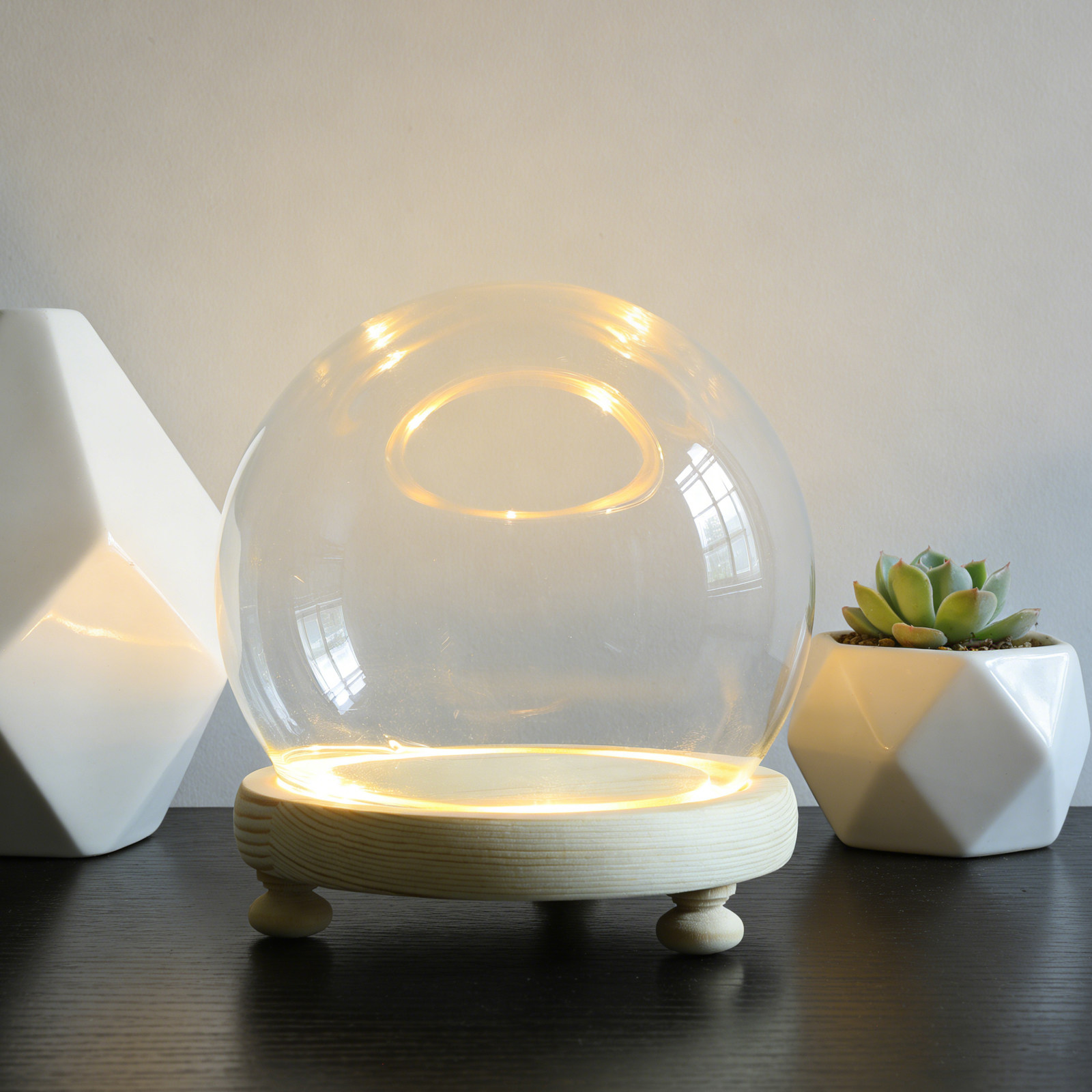 Dried Flower Glass Dome Displa - огляд і ціна Plastic Dome Clear