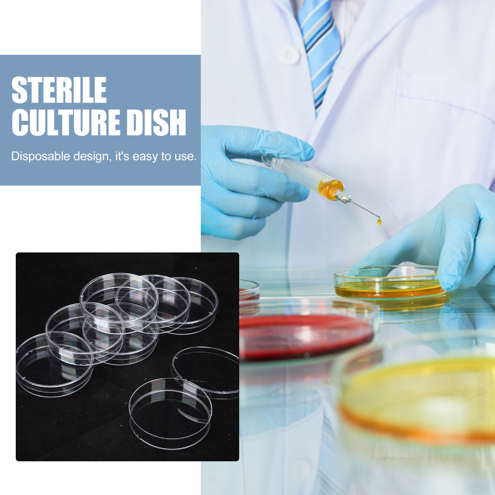 30Pcs Petri Dishes Plastic Cle - огляд і ціна Agar Tissue Culture