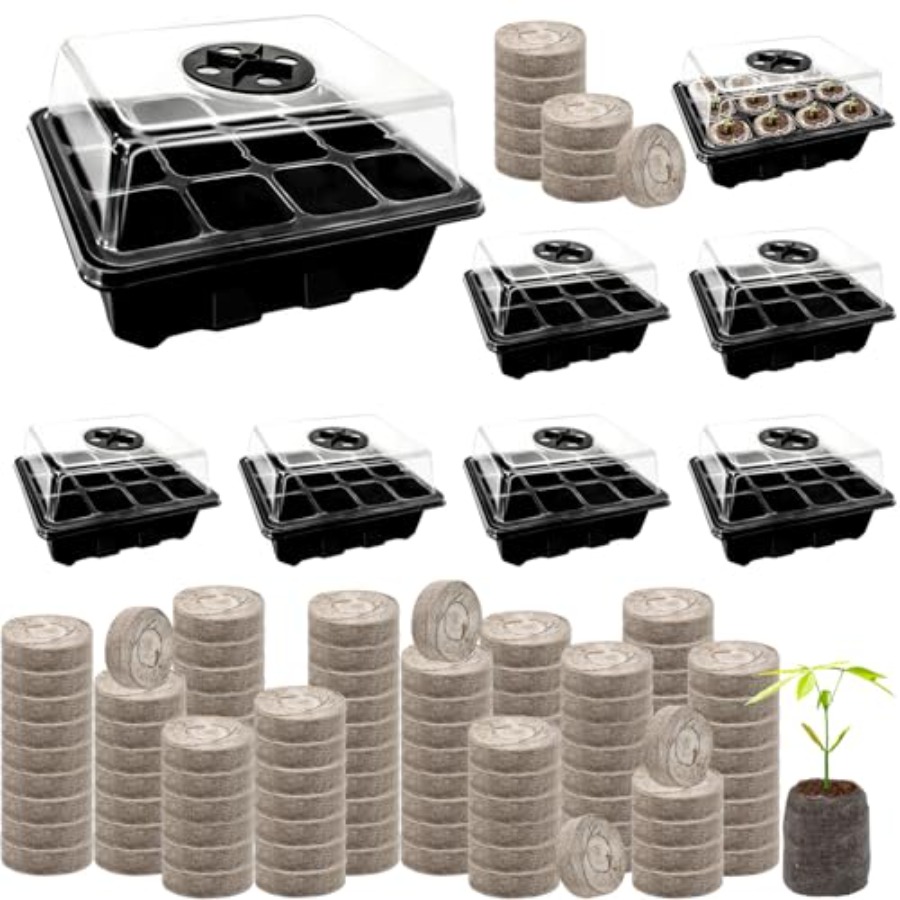 8 Pack Seed Starter Tray with  - огляд і ціна Peat Pellet Tray