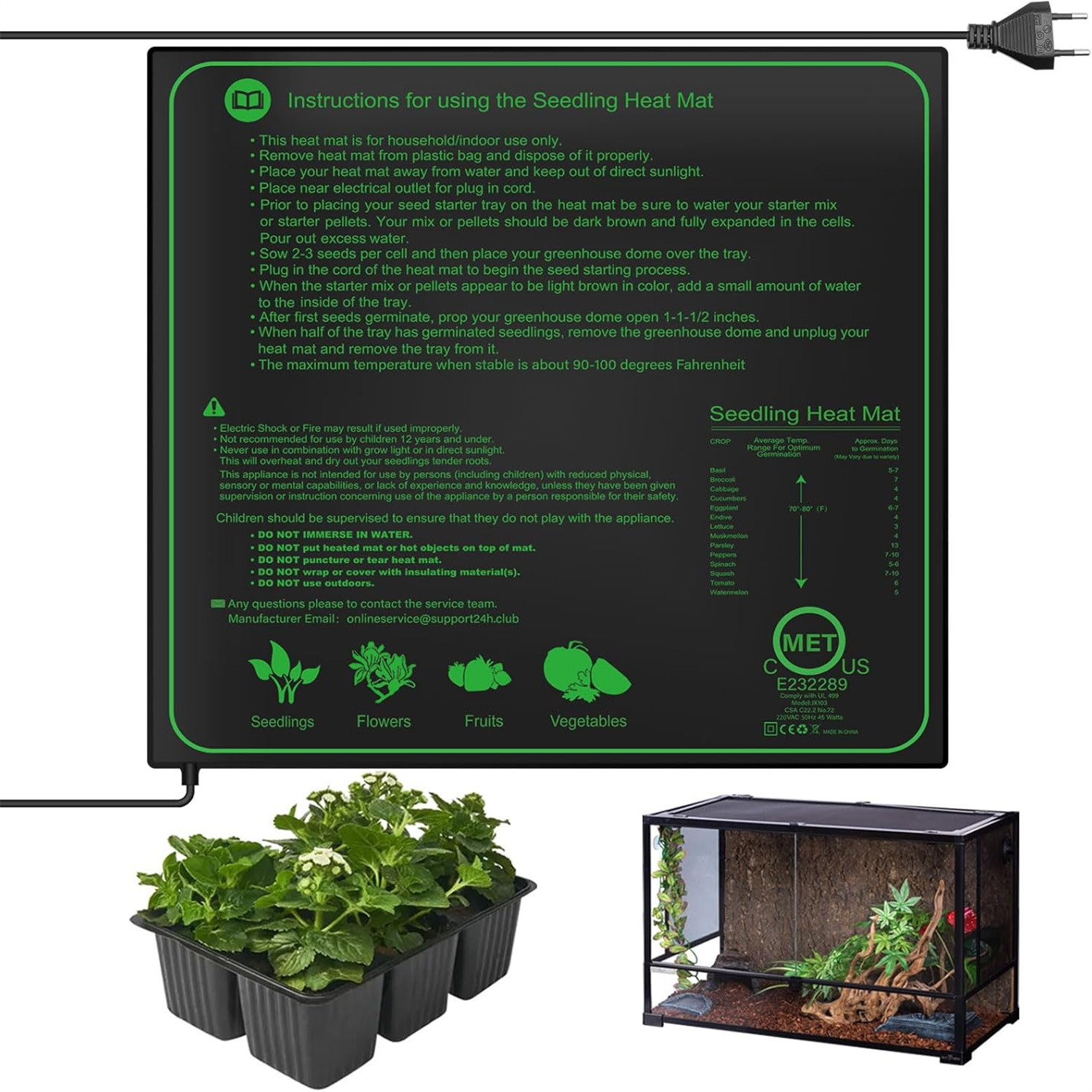 Seedling Heat Mat 10/25/50CM I - огляд і ціна Rooting Gel Clone